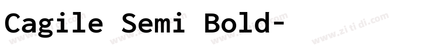 Cagile Semi Bold字体转换